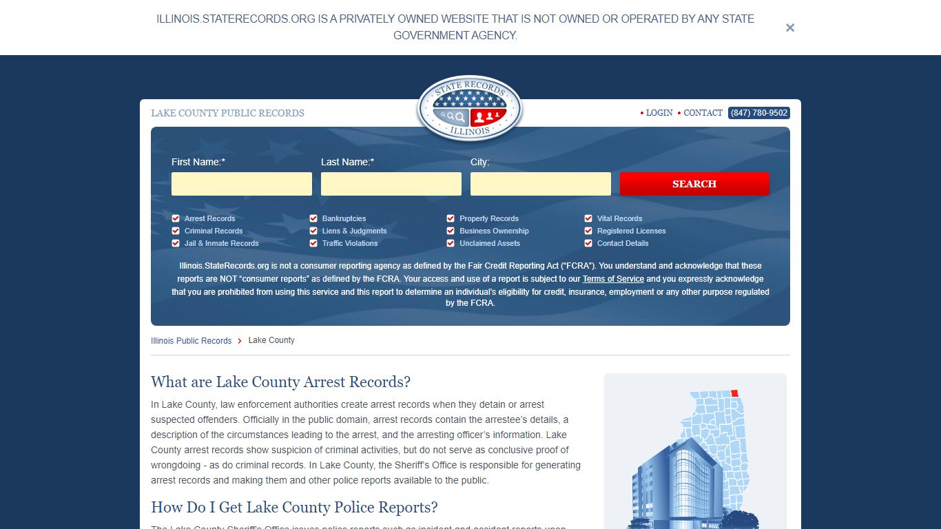 Lake County Arrest, Court, and Public Records | StateRecords.org